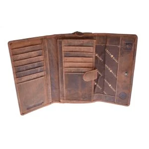 Carteira Flap Vintage Greenburry em Couro