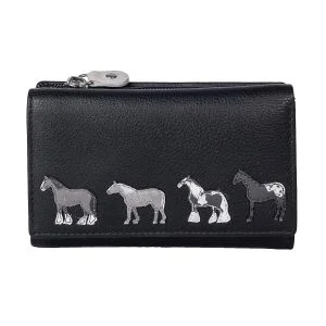 Carteira Feminina Mala Leather com Detalhes de Cavalo