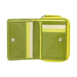 Visconti Hawaii - Carteira de Couro Colorida Pequena Green Lime